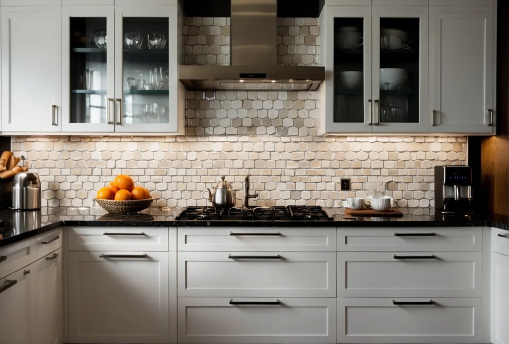 Backsplash with Off White Cabinets 1