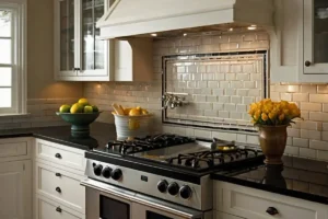 Classic-Subway-Tiles-Backsplash-Ideas-with-Black-Granite-Countertops