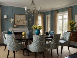 Contrasting Colors Chairs for Dining Room Seating