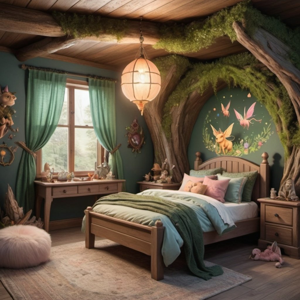 Goblin Core Bedroom Ideas with mystical and whimsical artwork