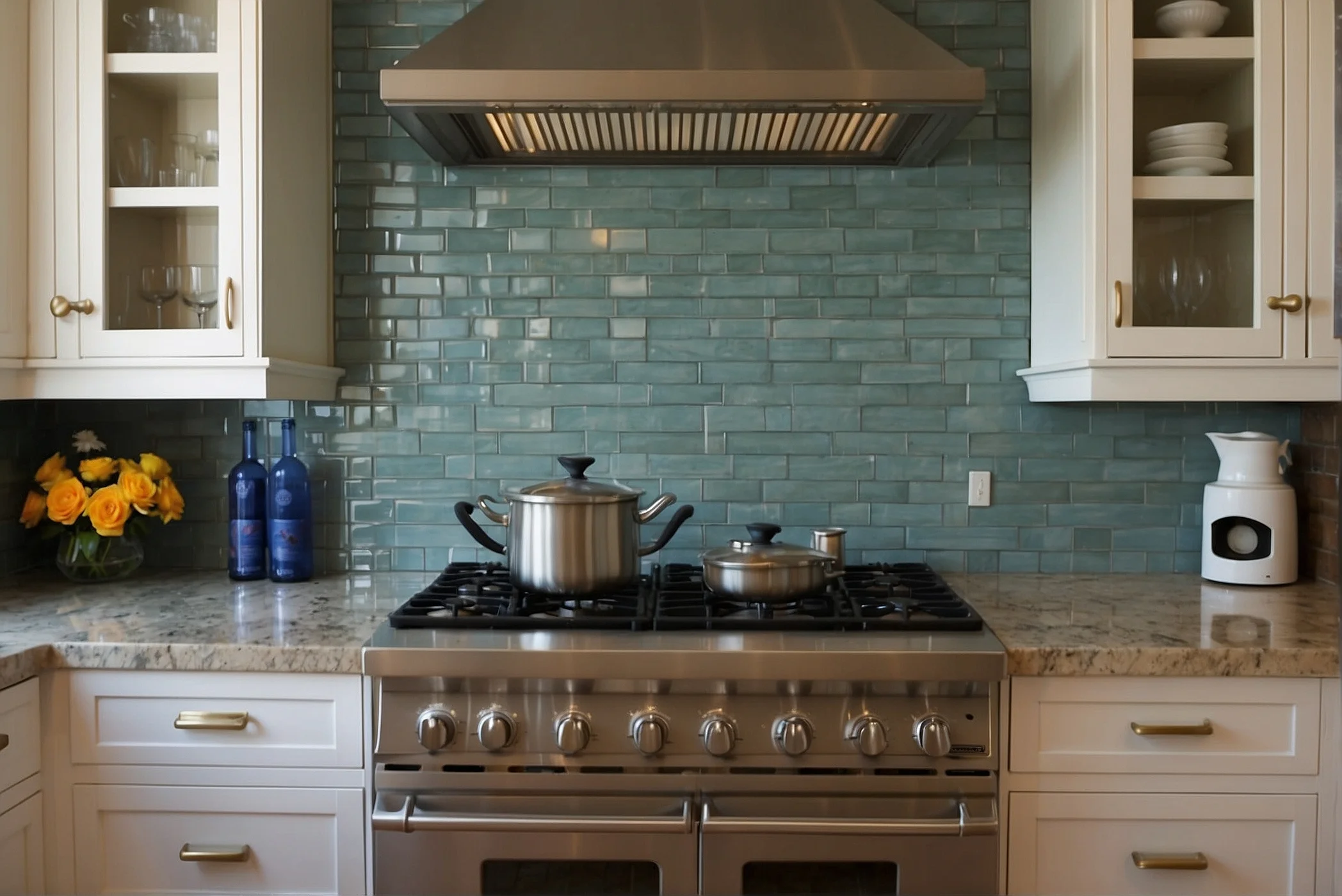 Modern Look Subway Tile Backsplash Behind Stove Design 2