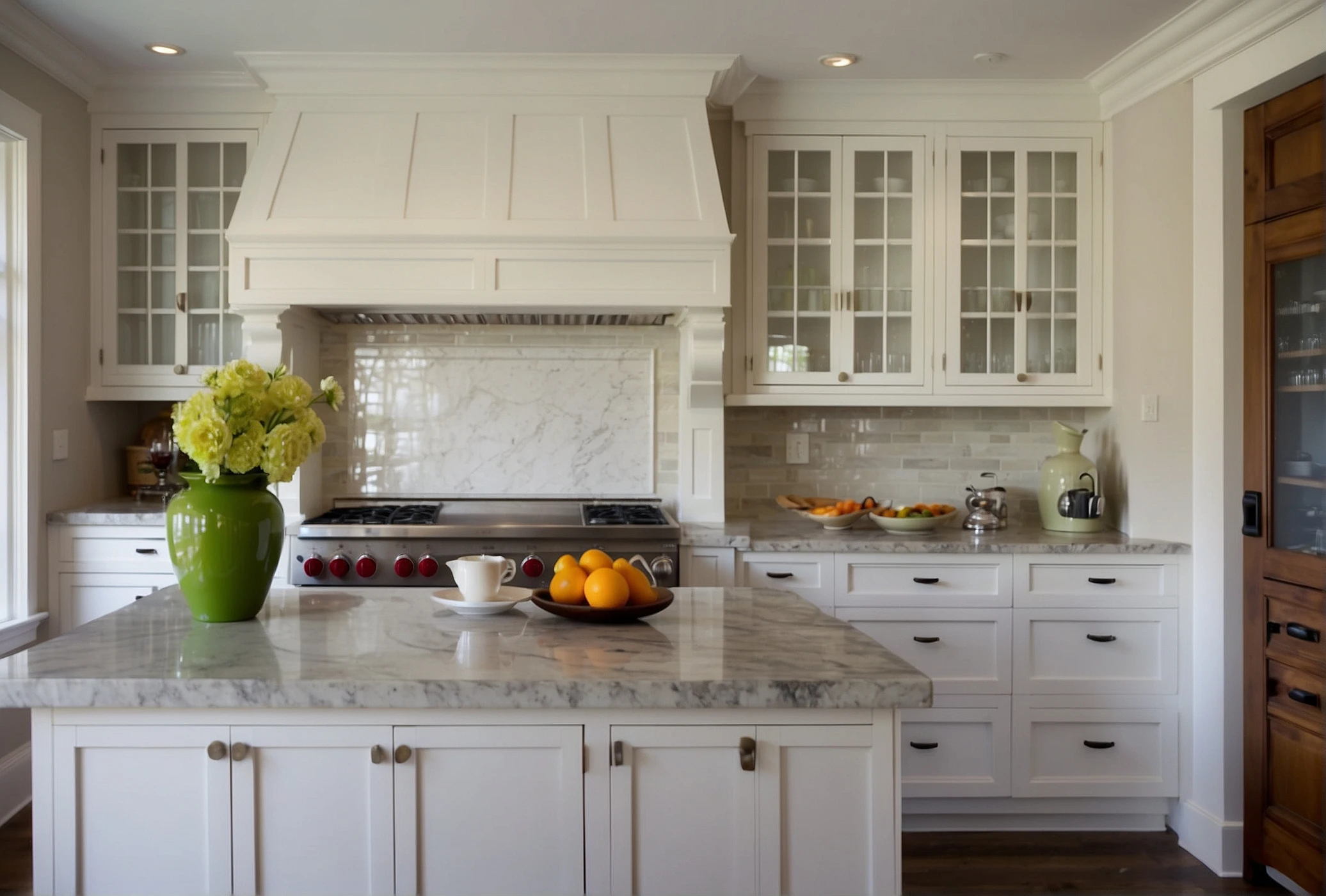 Monochromatic Backsplashes For White Cabinets Ideas 2