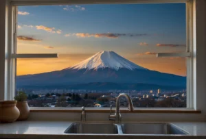 Mount Fuji Window Backsplash Ideas