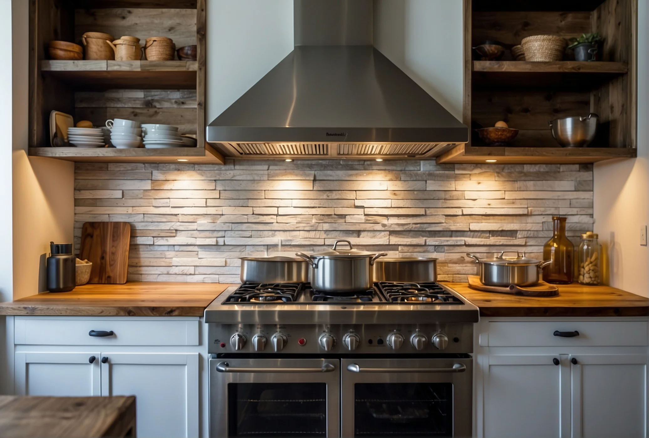 Rustic Style Backsplash Colors for White Cabinets 1