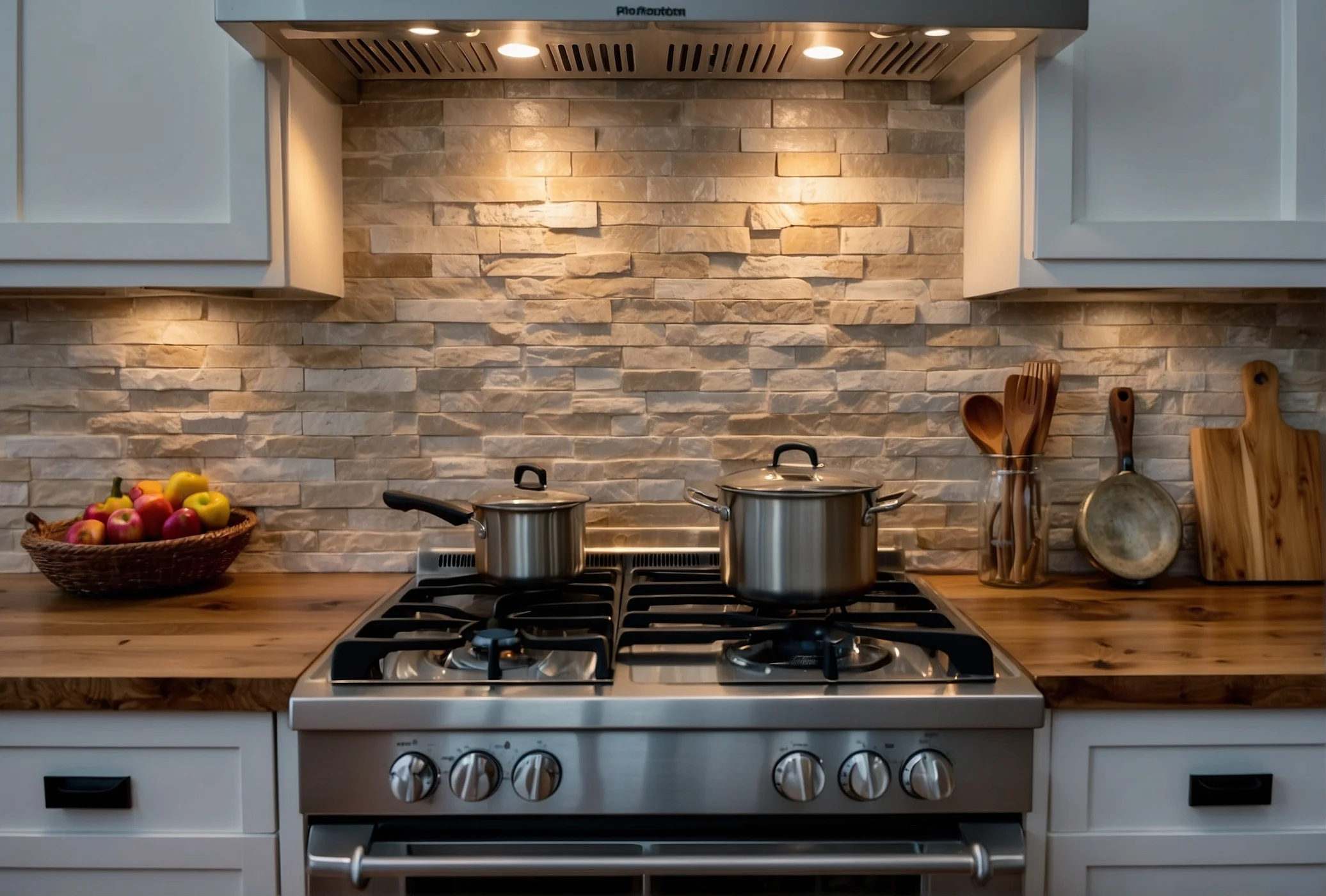 Rustic Style Backsplash Colors for White Cabinets 2