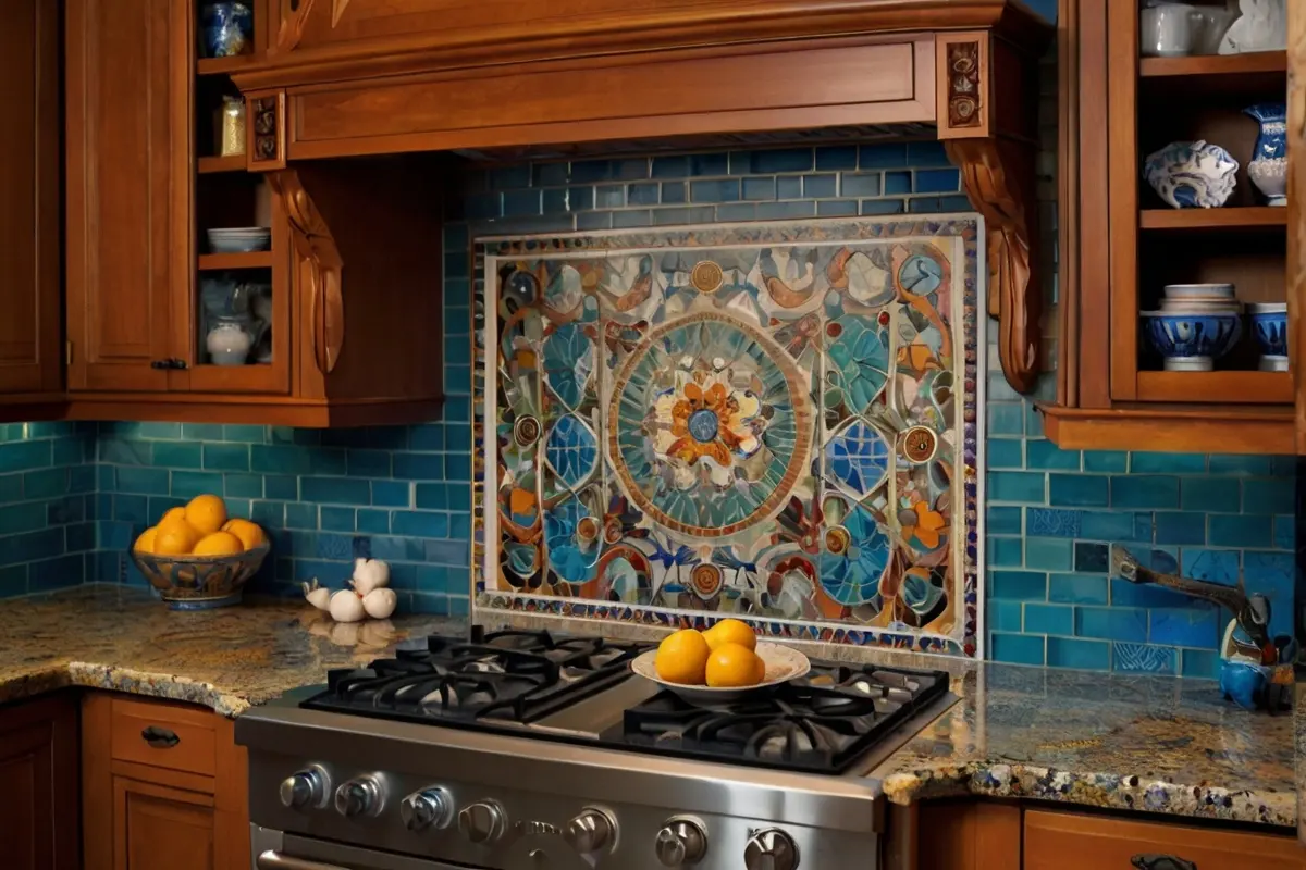 Stunning Mosaic Backsplash for Kitchen Sink 1