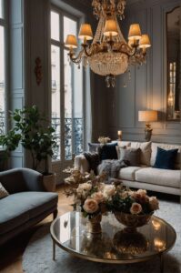 ample lighting accentuates elegance in parisian apartment style