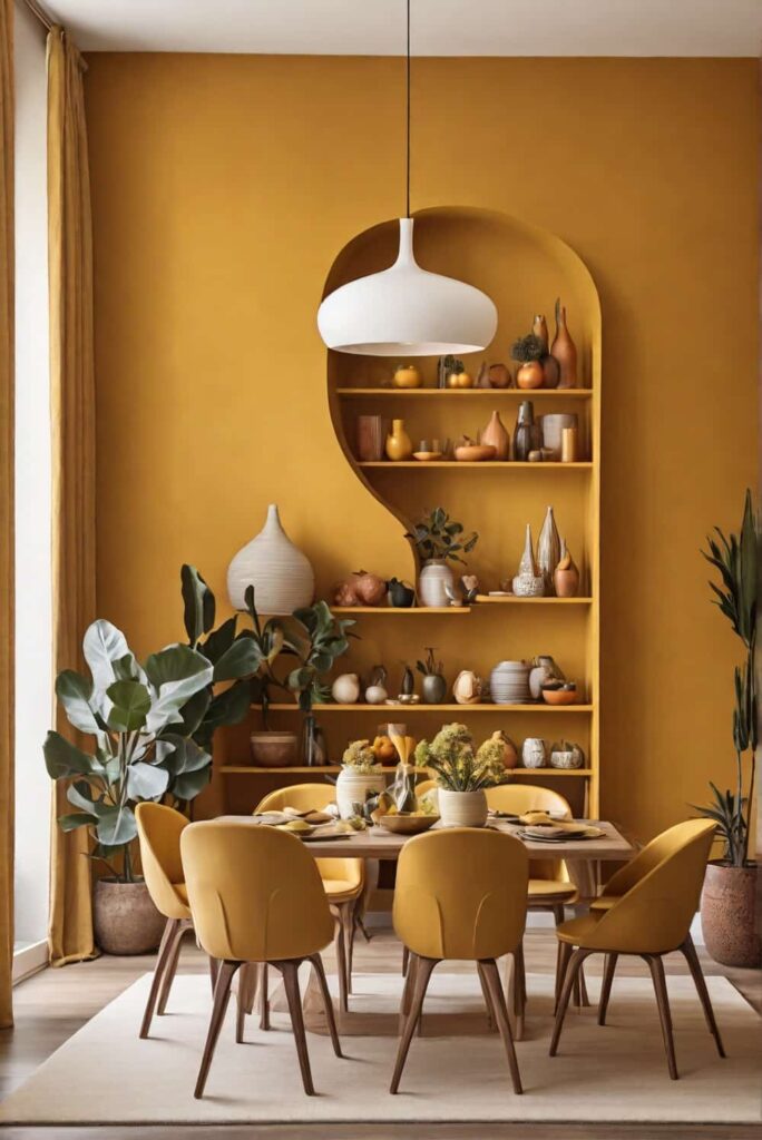 apartment dining room dcor ideas in mustard yellow 2