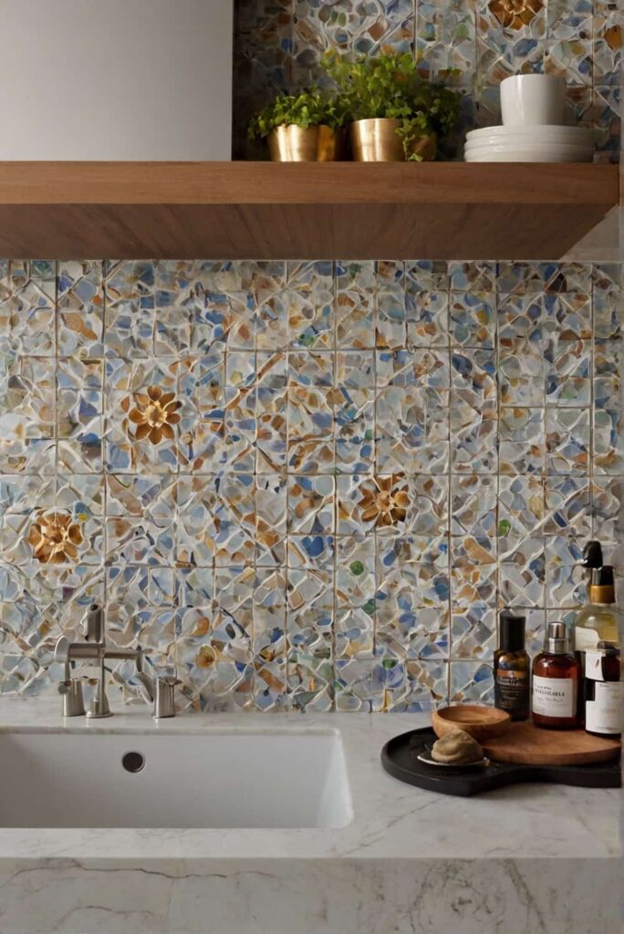 backsplash and countertop ideas mosaic tiles marble m 1