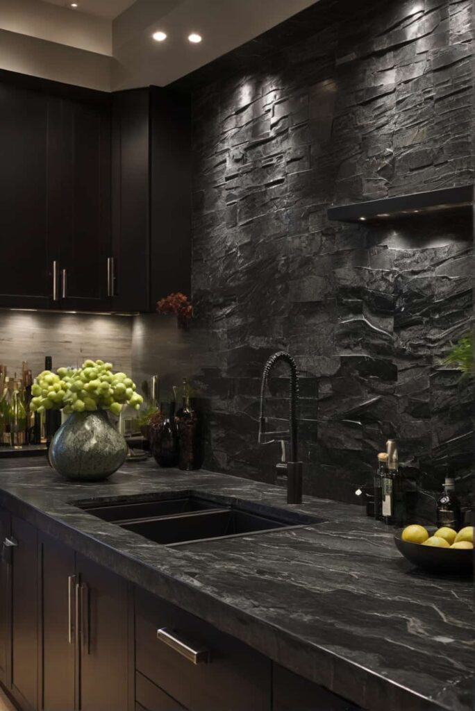backsplash for black granite countertops layer texture 1