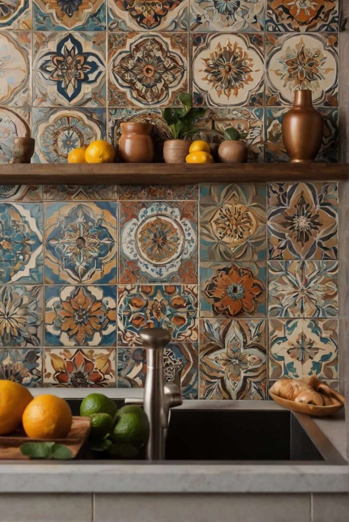 backsplash tile ideas boho chic moroccan backsplash tile 1