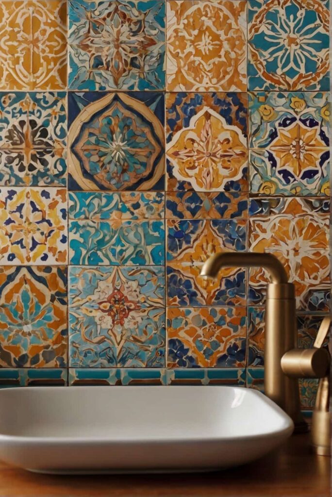 backsplash tile ideas colorful intricate moroccan inspiration 1