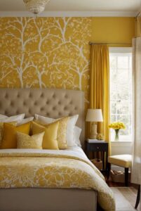bedroom color ideas in sunny yellows scheme 1