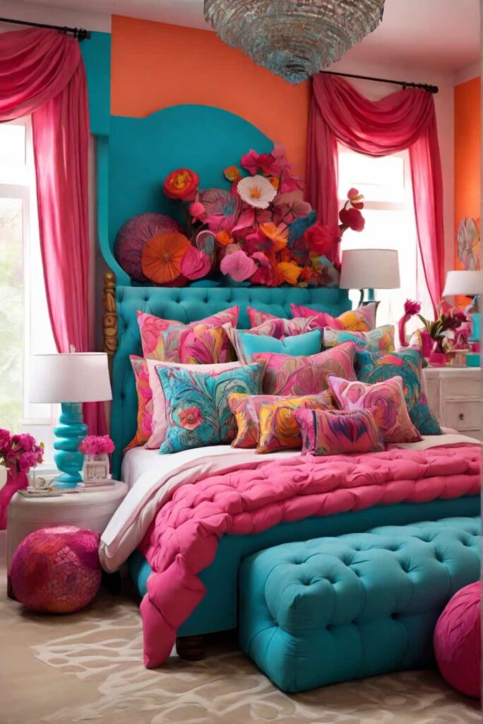 bedroom decor ideas for girls with decorative pillows 0