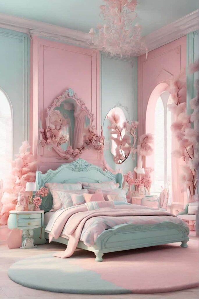 bedroom decor ideas for girls with pastel shades 1