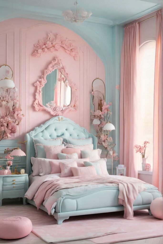 bedroom decor ideas for girls with pastel shades 2