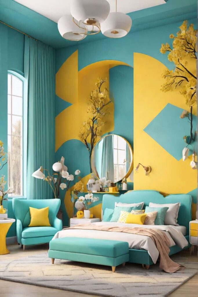 bedroom decor ideas for girls with teal or sunny