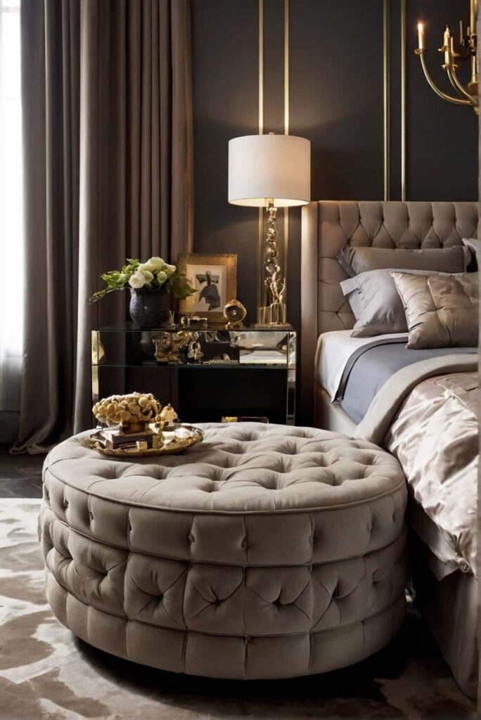 bedroom interior design ideas in extraordinary bedside table or sumptuous seat adds individuality 1