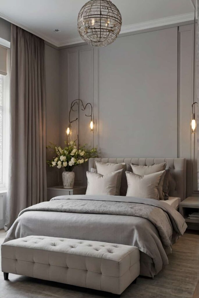 bedroom interior design ideas in gentle neutrals like pale gray 2