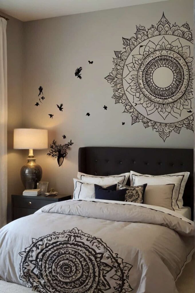 bedroom wall decor ideas add personality with versatile wall decals 2