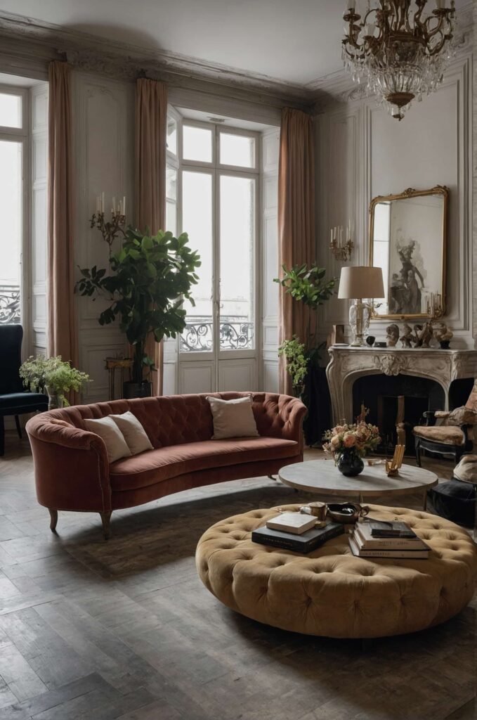 blend antique with contemporary for parisian apartment style