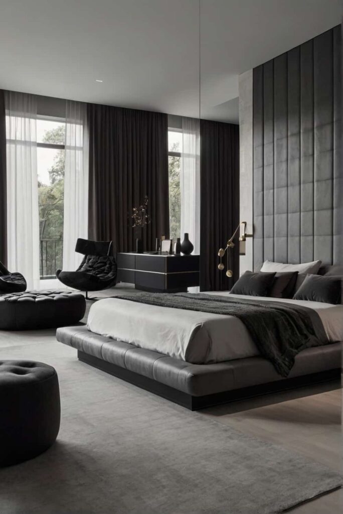 contemporary bedroom ideas in monochromatic scheme 1