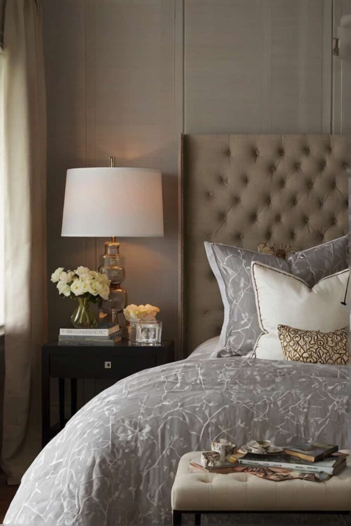 contemporary bedroom ideas with bedside lamp or sconce 1