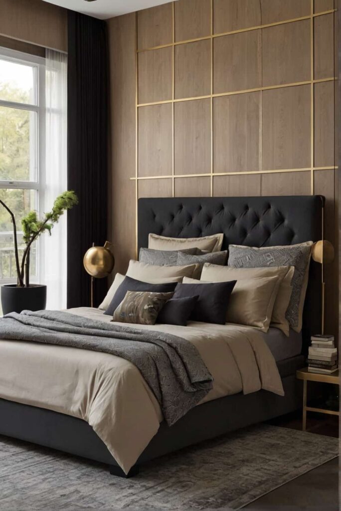 contemporary bedroom ideas with bold headboard transfo 1