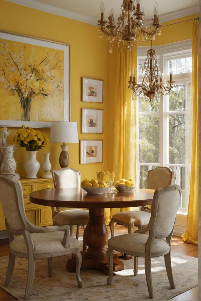 dining room color scheme ideas in joyful yellow serena 2