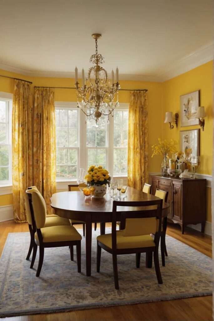 dining room color scheme ideas in joyful yellow serena