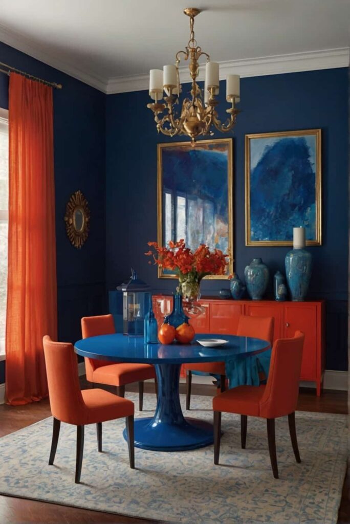 dining room color scheme ideas in spirited electric bl