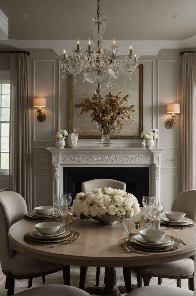 dining room decor ideas in neutrals color scheme that
