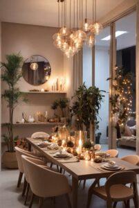 dining tables decorations for home with warmtoned bulb 1