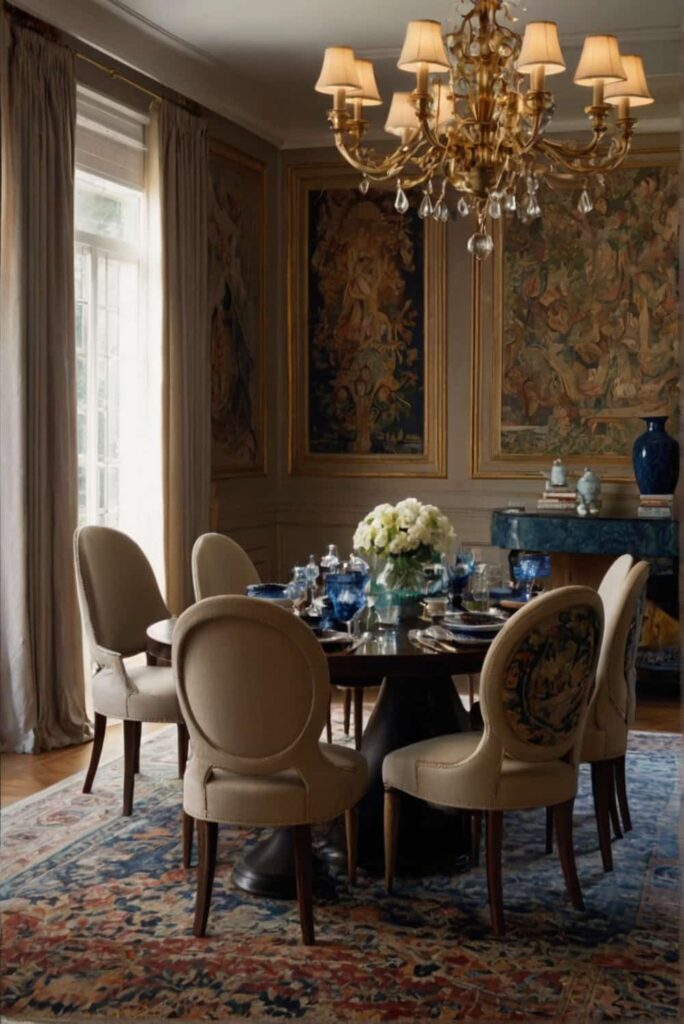elegant dining room ideas in timeless tapestries 0