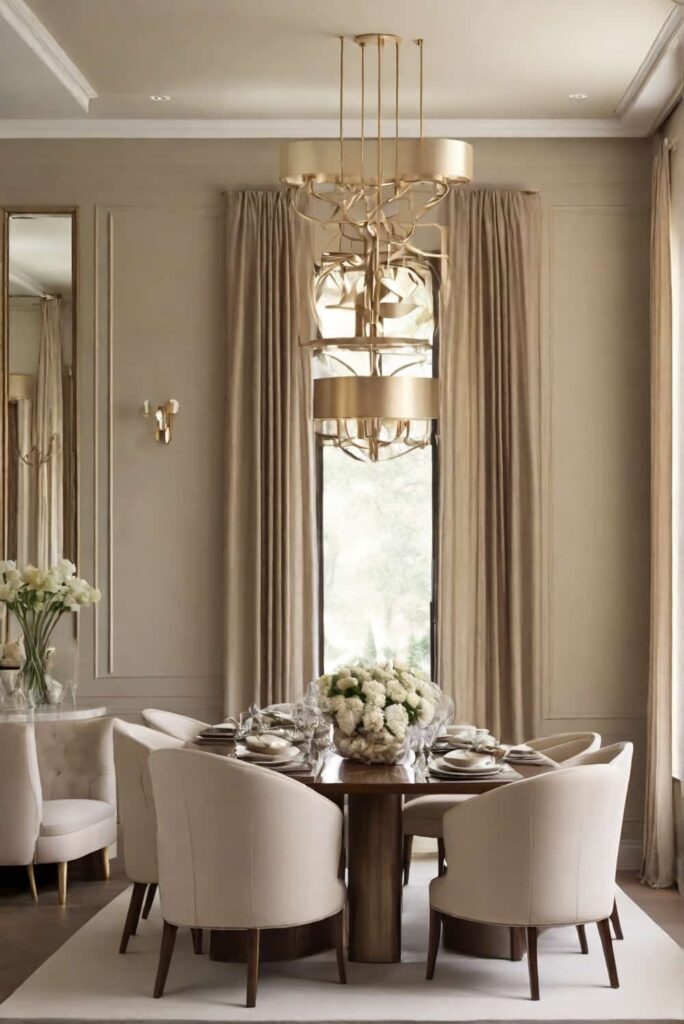 elegant dining room ideas tranquil neutrals Noble Luxury Canvas 1