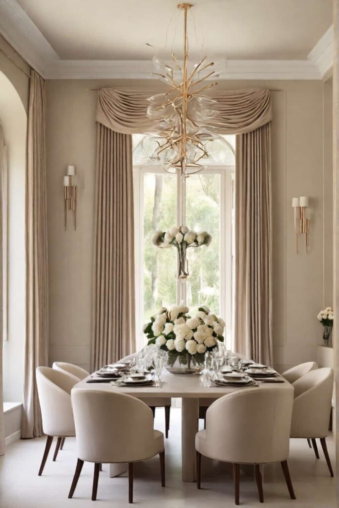 elegant dining room ideas tranquil neutrals Noble Luxury Canvas 2