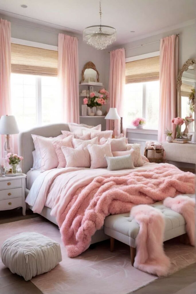 fresh bedroom decor ideas for girls with blankets for