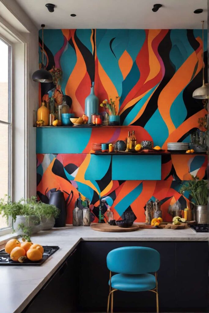 kitchen home decor in bold electrifying backsplash 0