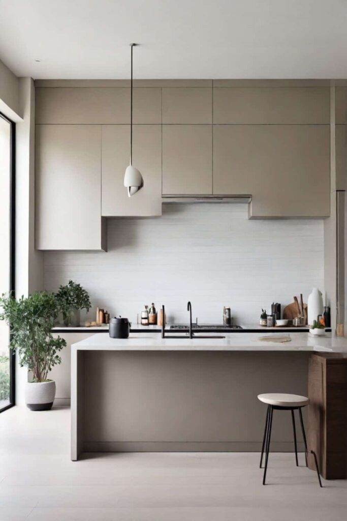 kitchen home decor in sleek minimalist kitchen 2