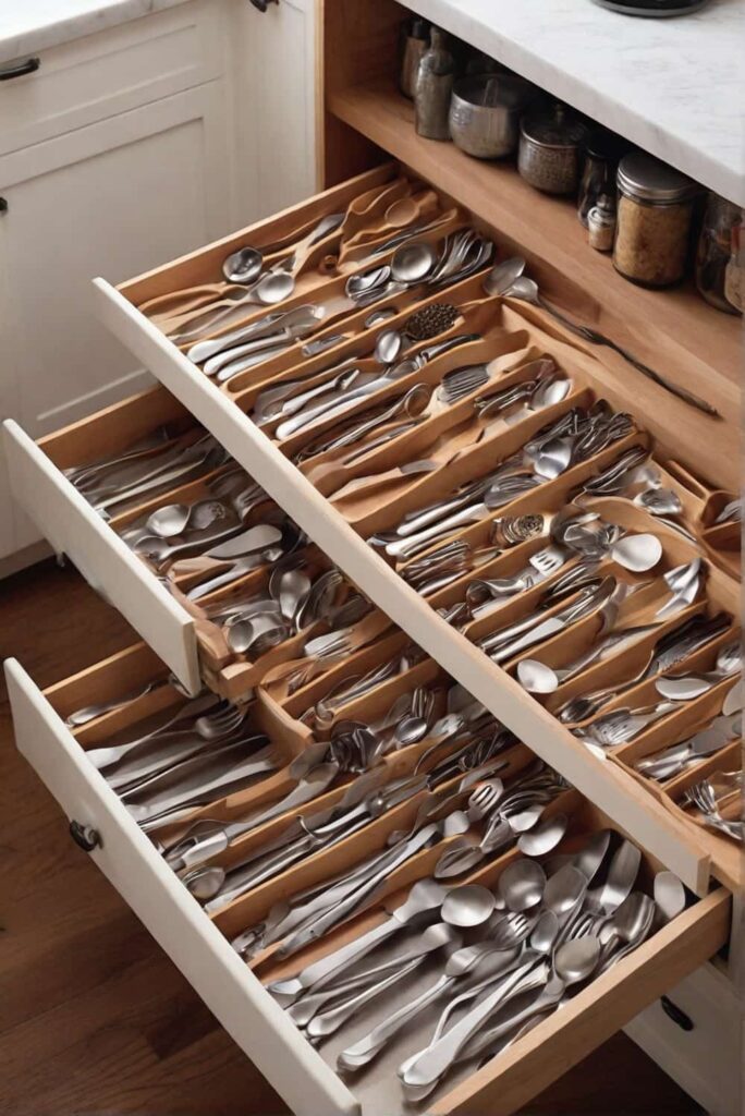 kitchen home decor organize utensils neatly with practical drawer dividers 1
