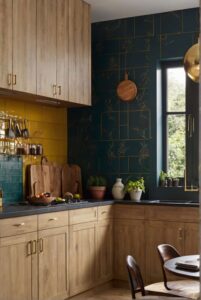 kitchen inspiration ideas with a bold accent wall 0