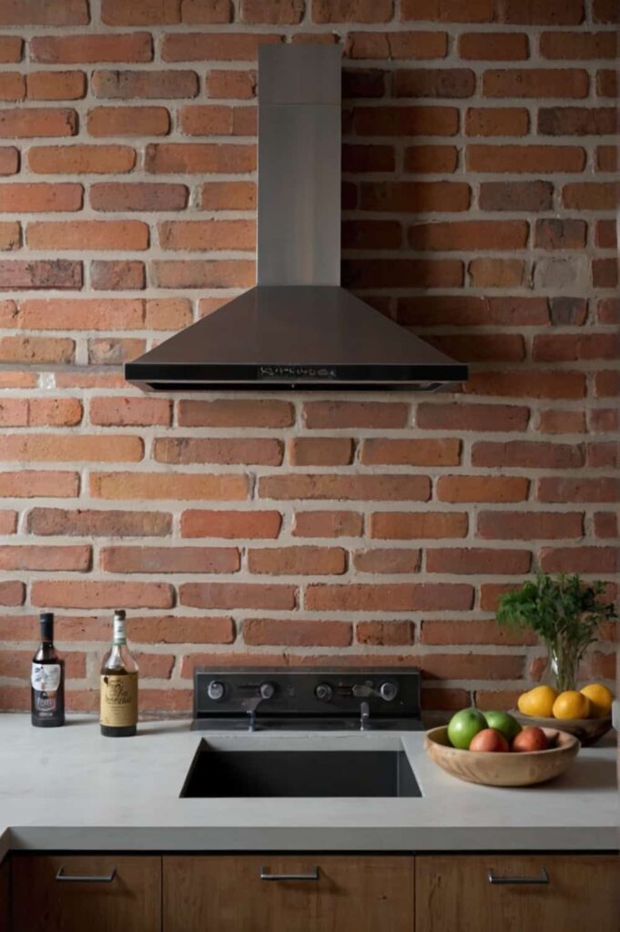 kitchen style ideas in exposed brick style 0