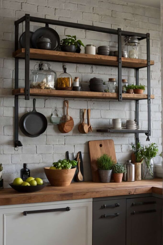 kitchen style ideas with open shelving in industrial s 2