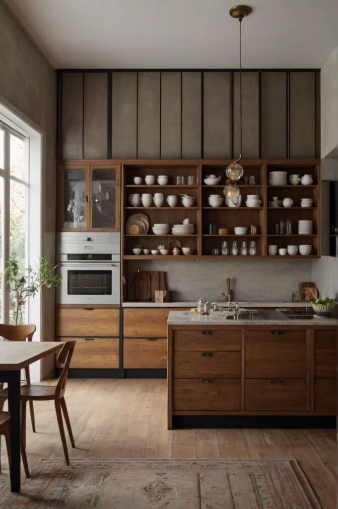 kitchen style ideas with vintage cabinet in a modern look 1