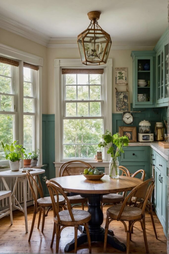 kitchen table ideas with a pair mix of chairs