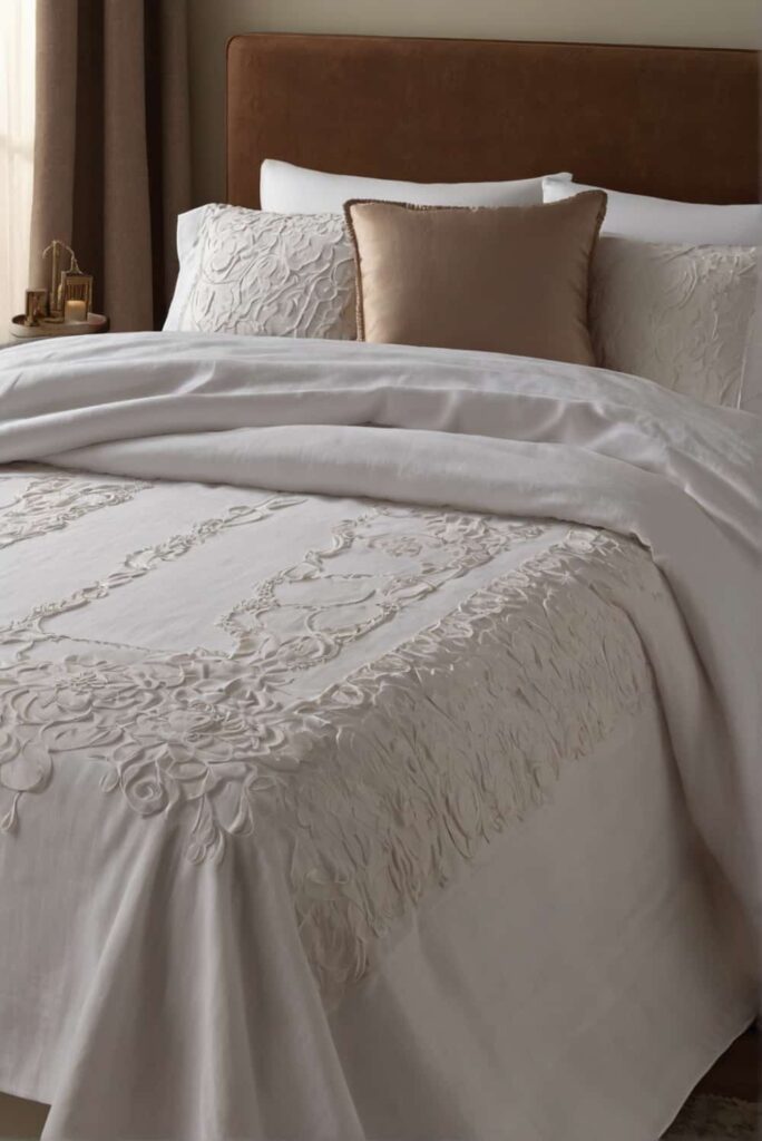 luxurious bed sheet ideas in a white linen sheets