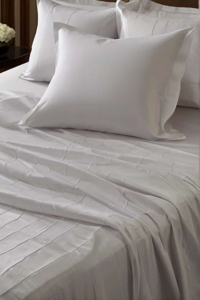 luxurious bed sheet ideas in white crisp percale 0
