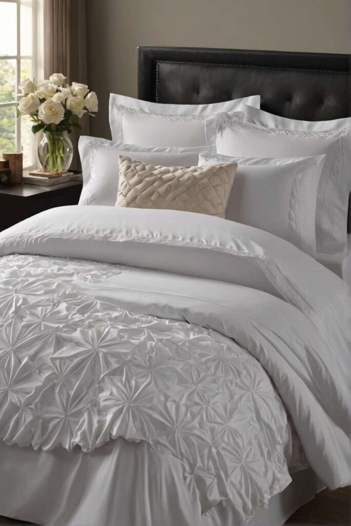 luxurious bed sheet ideas in white crisp percale 1