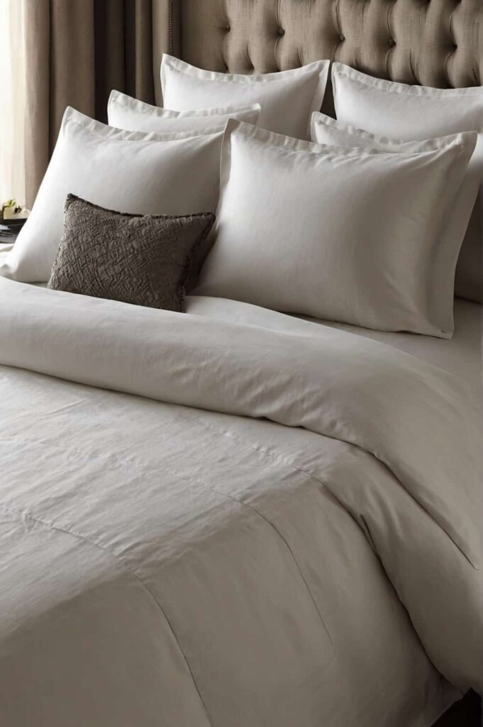 luxury bedding cover with crisp linen for a luxurious fell 2