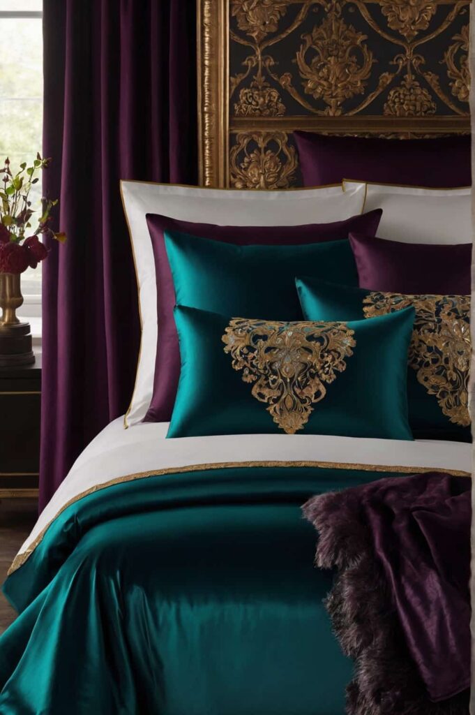 luxury bedding cover with jewel tones for opulence 1